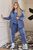 Жіночий костюм трійка з жилеткою колір джинс-блакитний р.50/52 450906 450906 фото