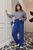 Жіночі брюки карго колір т.синій р.46/48 450379 450379 фото