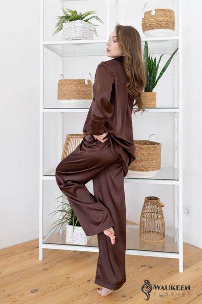 Жіночий домашній костюм Сакура колір Шоколад р.S/M 408387 408387 фото
