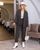 Жіночий костюм брюки та піджак колір сірий графіт р.50/52 450157 450157 фото