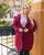 Женская удлиненная толстовка на молнии с капюшоном бордового цвета р.48/52 381593 381592 фото