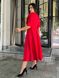 Женское платье миди из креп-костюмки цвет красный р.48 444640 444640 фото 5