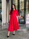 Жіноча сукня міді з креп-костюмки колір червоний р.48 444640 444640 фото 1