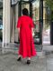 Жіноча сукня міді з креп-костюмки колір червоний р.48 444640 444640 фото 7