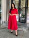 Жіноча сукня міді з креп-костюмки колір червоний р.48 444640 444640 фото 2