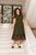 Женское нарядное платье с кружевами цвет хаки р.48/50 374383 374383 фото