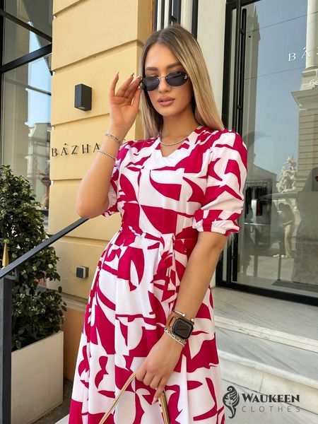 Жіноча сукня із шовкового софту колір червоний р.46/48 456060 456060 фото