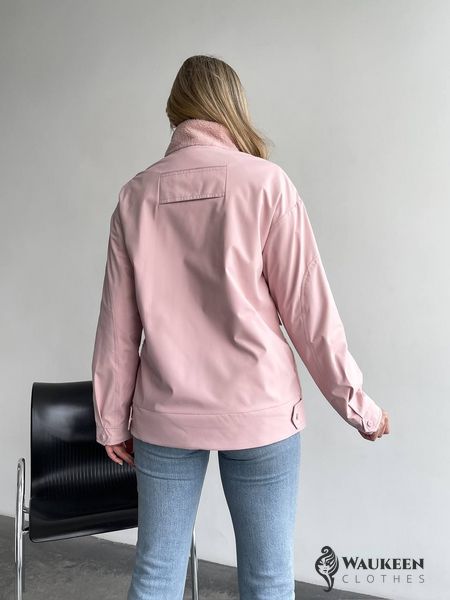 Жіноча тепла куртка колір рожевий р.L 450298 450298 фото