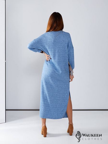 Жіноча сукня вільного крою з ангори колір блакитний р.48/52 449566 449566 фото