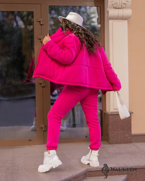 Жіночий теплий спортивний костюм рожевого кольору р.48/50 380770 380770 фото