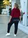 Жіночий прогулянковий костюм двійка колір бордовий р.56/58 455069 455069 фото 6