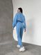 Жіночий прогулянковий костюм двійка колір блакитний р.42/44 432221 432230 фото 4