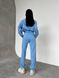 Жіночий прогулянковий костюм двійка колір блакитний р.42/44 432221 432230 фото 3
