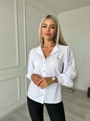 Женская блуза софт цвет белый р.42/44 454226 454226 фото
