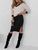 Женский костюм кофта с юбкой цвет молочно-бежевый/черный р.42/44 443969 444109 фото