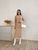 Женское макси платье с рыбаны на флисе цвет кофейный р.42/44 446055 446055 фото