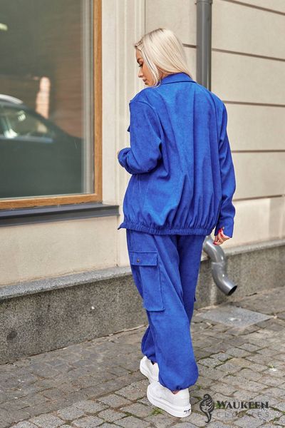 Жіночий костюм-двійка колір електрик р.4XL 440074 440074 фото