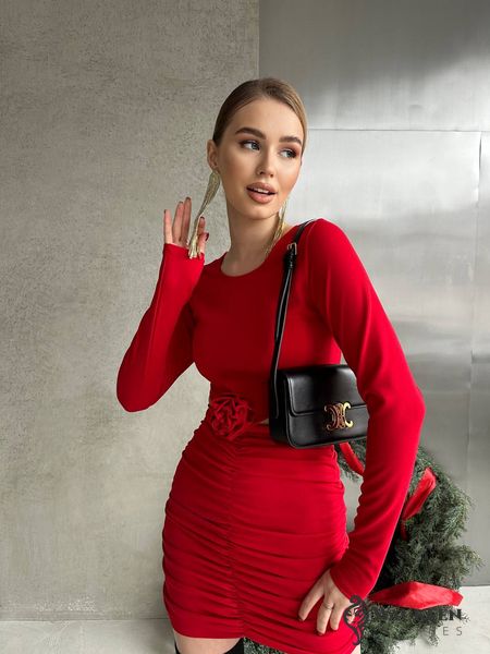 Жіноча сукня міні колір червоний р.42/44 448195 448195 фото