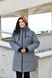 Жіноча куртка-пальто із плащової тканини колір графіт р.48/50 448369 448369 фото 7