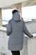 Жіноча куртка-пальто із плащової тканини колір графіт р.48/50 448369 448369 фото 5