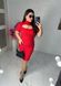 Жіноча сукня приталена з рукавичками колір червоний р.42/44 446907 446907 фото 1