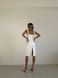 Жіноча сукня із еко шкіри колір білий р.42/44 448404 448404 фото 5