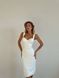 Жіноча сукня із еко шкіри колір білий р.42/44 448404 448404 фото 1