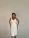 Жіноча сукня із еко шкіри колір білий р.42/44 448404 448404 фото 4
