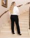 Жіночий брючний костюм з крепдайвінгу чорні штани і блузка білого кольору р.58/60 379561 379561 фото 7
