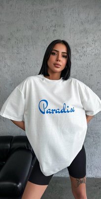 Женская футболка Paradise цвет белый р.L 455866 455866 фото