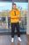 Спортивный мужской костюм цвета горчица-графит 407301 407301 фото