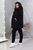 Жіночий костюм трійка з жилетом чорного кольору р.54/56 375639 375639 фото