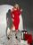 Жіноча сукня з розрізом на ніжці червоного кольору р.42/46 386408 386408 фото