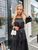 Женское длинное платье с рукавом черного цвета р.S/M 386972 386972 фото
