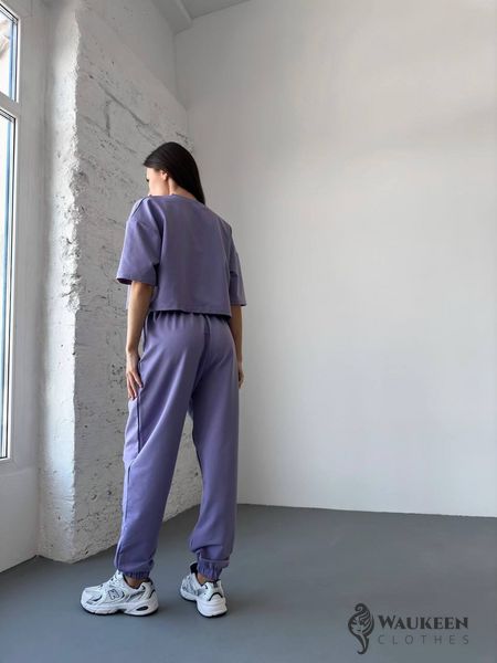 Жіночий костюм-двійка колір фіолетовий 438289 438289 фото