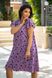 Жіноча сукня в горошок фіолетового кольору р.54/56 382079 382074 фото 4