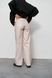 Женские брюки палаццо из эко кожи цвет бежевый р.L 450868 450868 фото 3