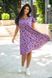 Жіноча сукня в горошок фіолетового кольору р.54/56 382079 382074 фото 3