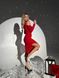 Жіноча сукня з розрізом на ніжці червоного кольору р.42/46 386408 386408 фото 6