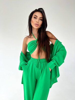 Женский костюм тройка цвет зеленый р.42/44 459811 459811 фото
