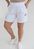 Женские шорты с высокой посадкой цвет белый р.50/52 459057 459057 фото
