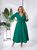 Женское платье миди из софта цвет зеленый р.50/52 454016 454016 фото
