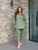 Жіночий лляний костюм-двійка колір оливка р.50/52 455752 455752 фото
