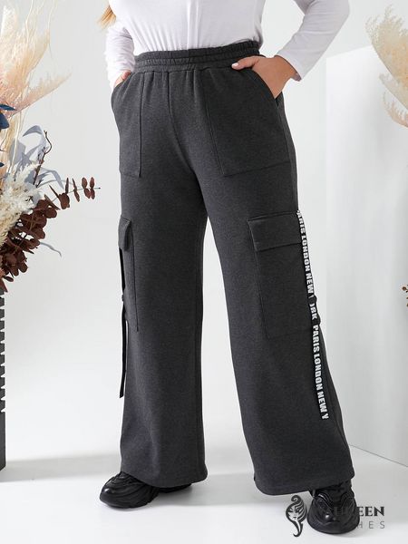 Жіночі брюки карго колір графіт р.50/52 441318 441318 фото