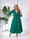 Жіноча сукня міді із софта колір зелений р.50/52 454016 454016 фото 1