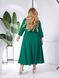 Жіноча сукня міді із софта колір зелений р.50/52 454016 454016 фото 8