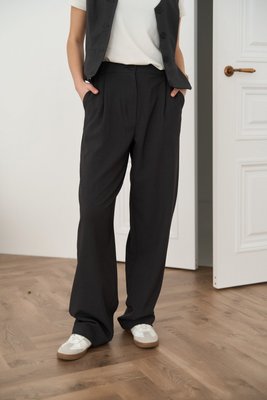 Жіночі штани палаццо колір графіт р.M 451488 451488 фото