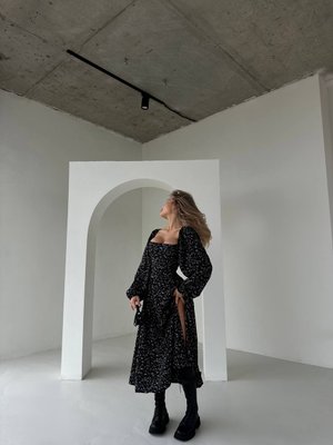 Женское платье из софта цвет черный р.42/44 450384 450384 фото