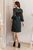 Женское платье свободного кроя с декоративными шнурками цвет бутылка р.42/44 374641 374641 фото