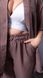 Жіночий лляний костюм сорочка та штани кавового кольору р.48-52 359208 382929 фото 4